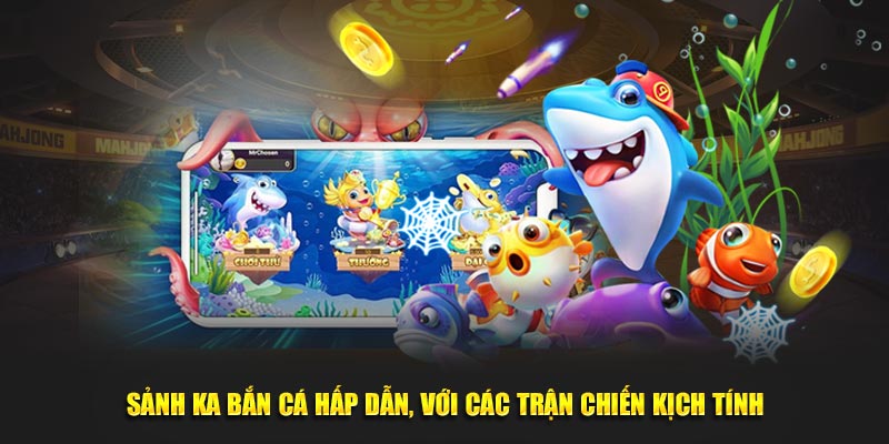 Cảnh săn cá trong KuWin đầy thử thách và phần thưởng hấp dẫn
